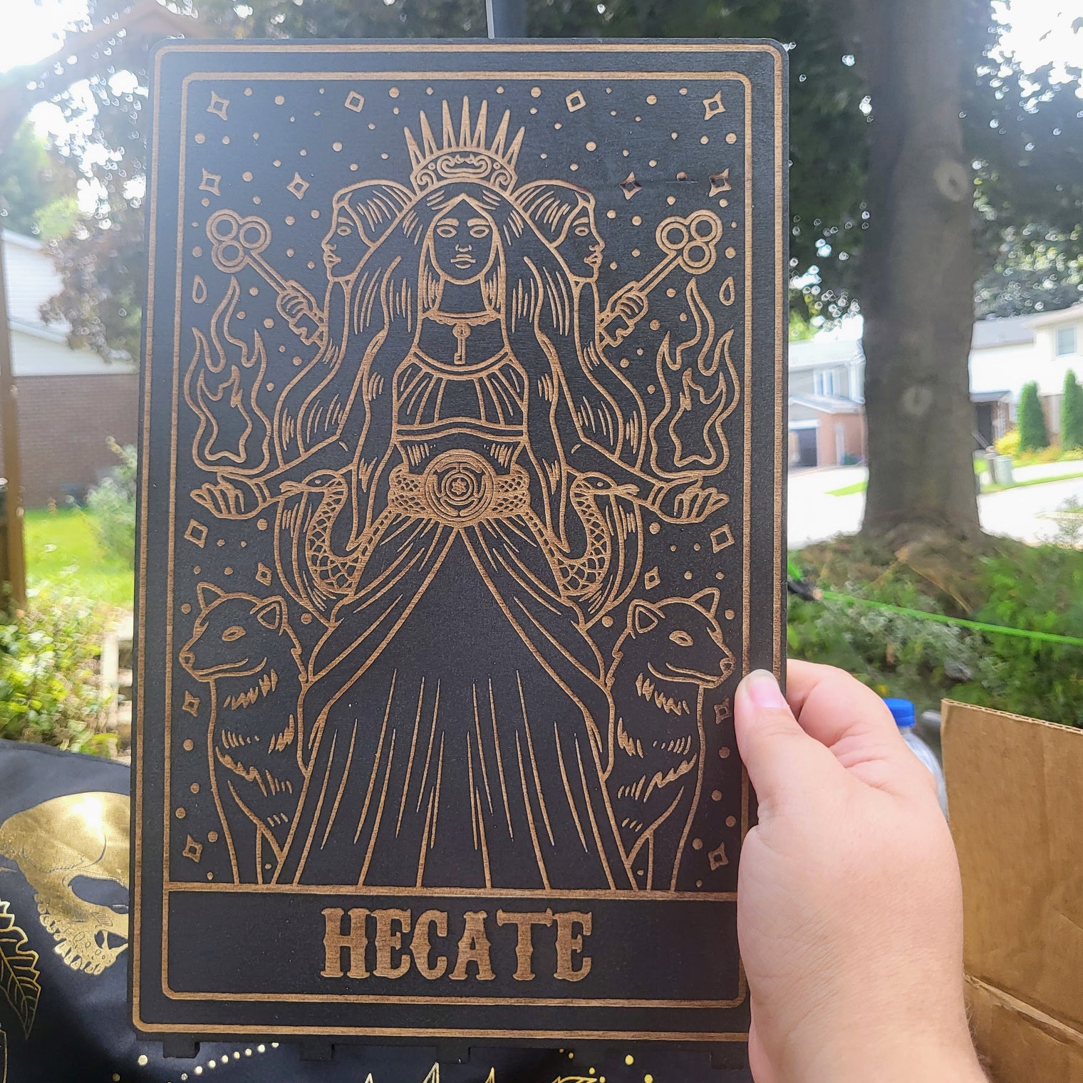 Wooden Hecate Travel Altar