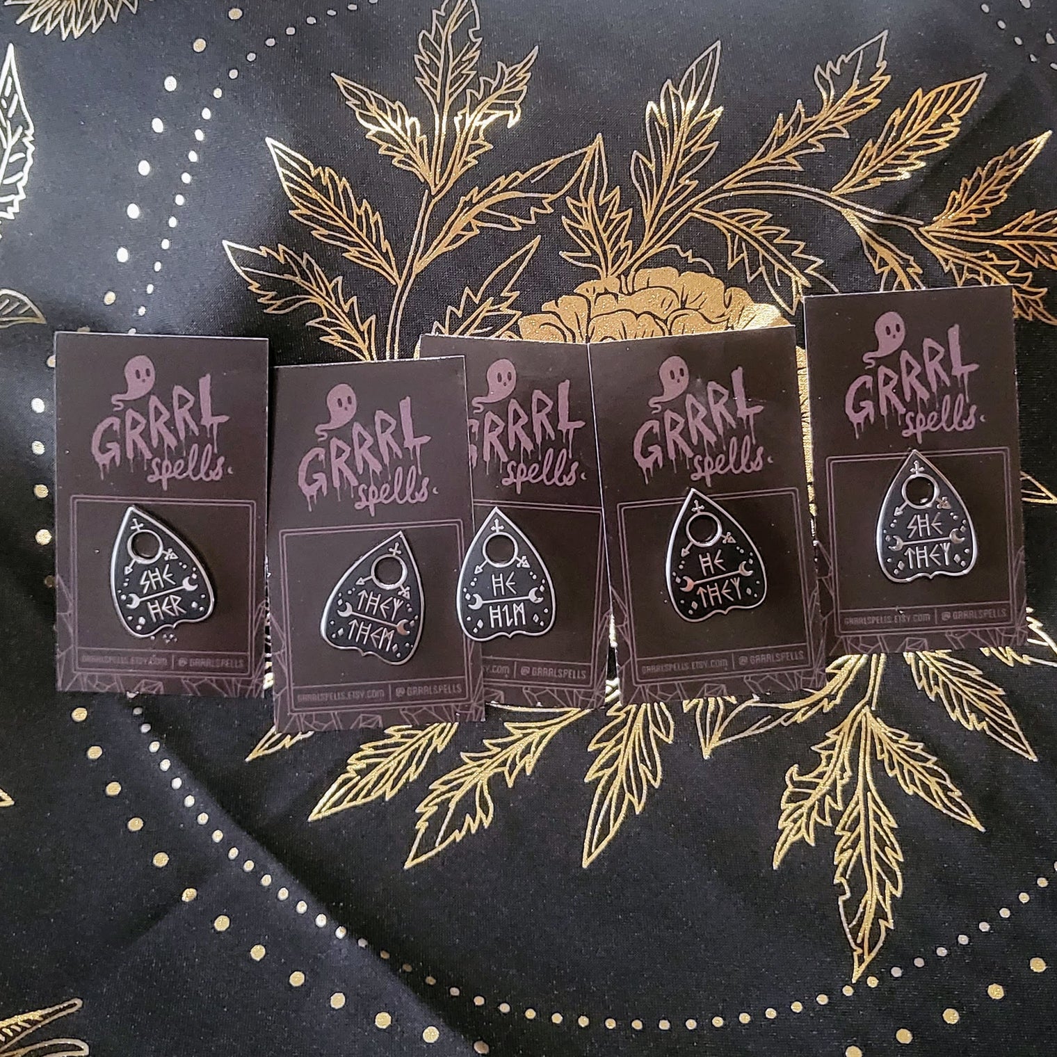 Pronoun Planchette Pins