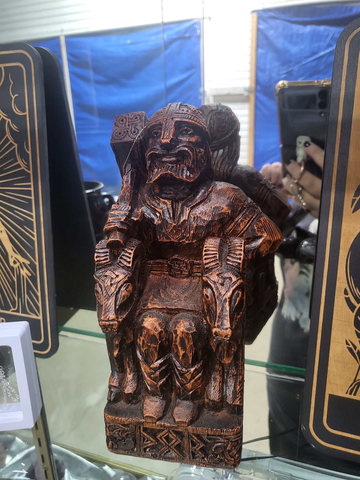 Seated Thor statue
