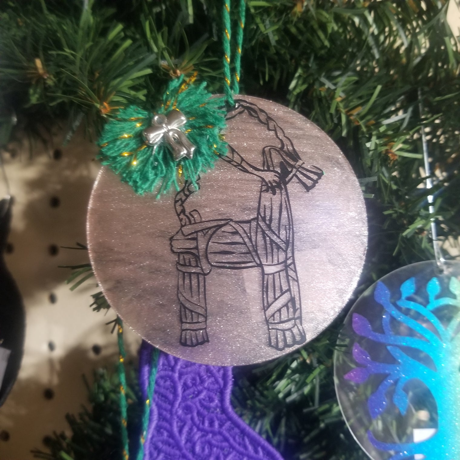 Vinyl Yule Ornaments