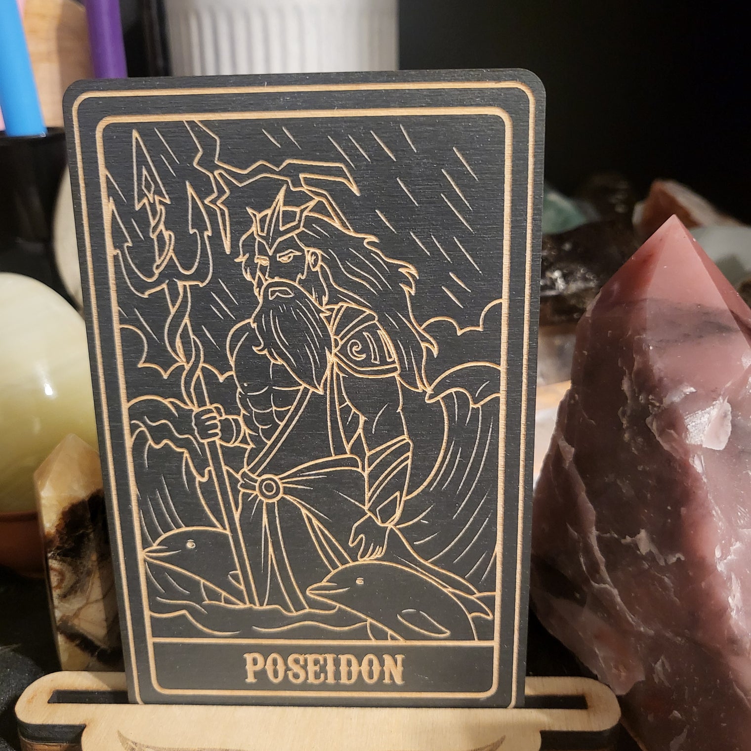 Wooden Deity Card