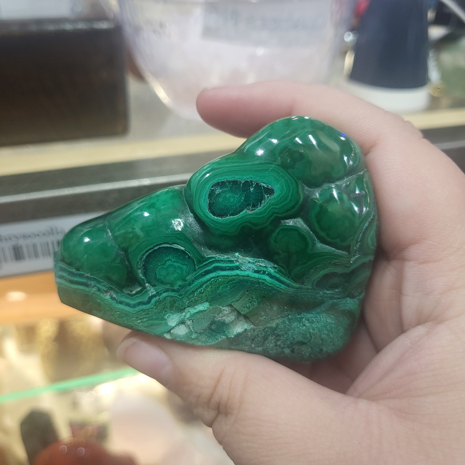 Damaged Malachite with Chrysocolla