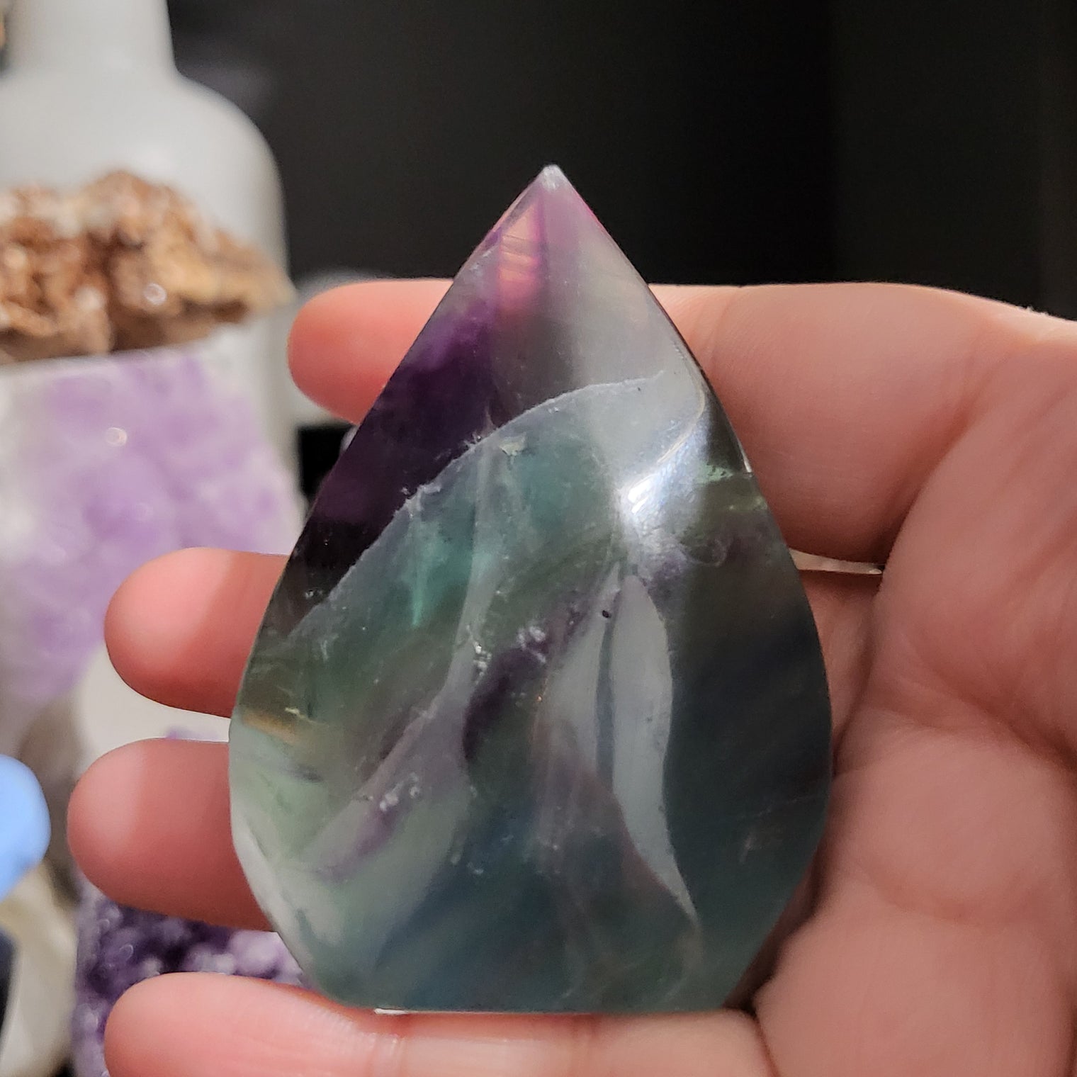 Fluorite Teardrop Flame