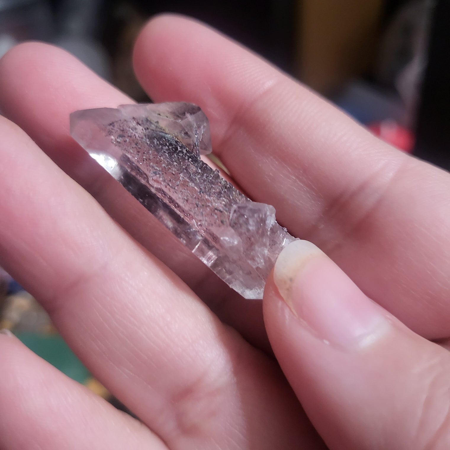 Quartz with Lithium and Hematite