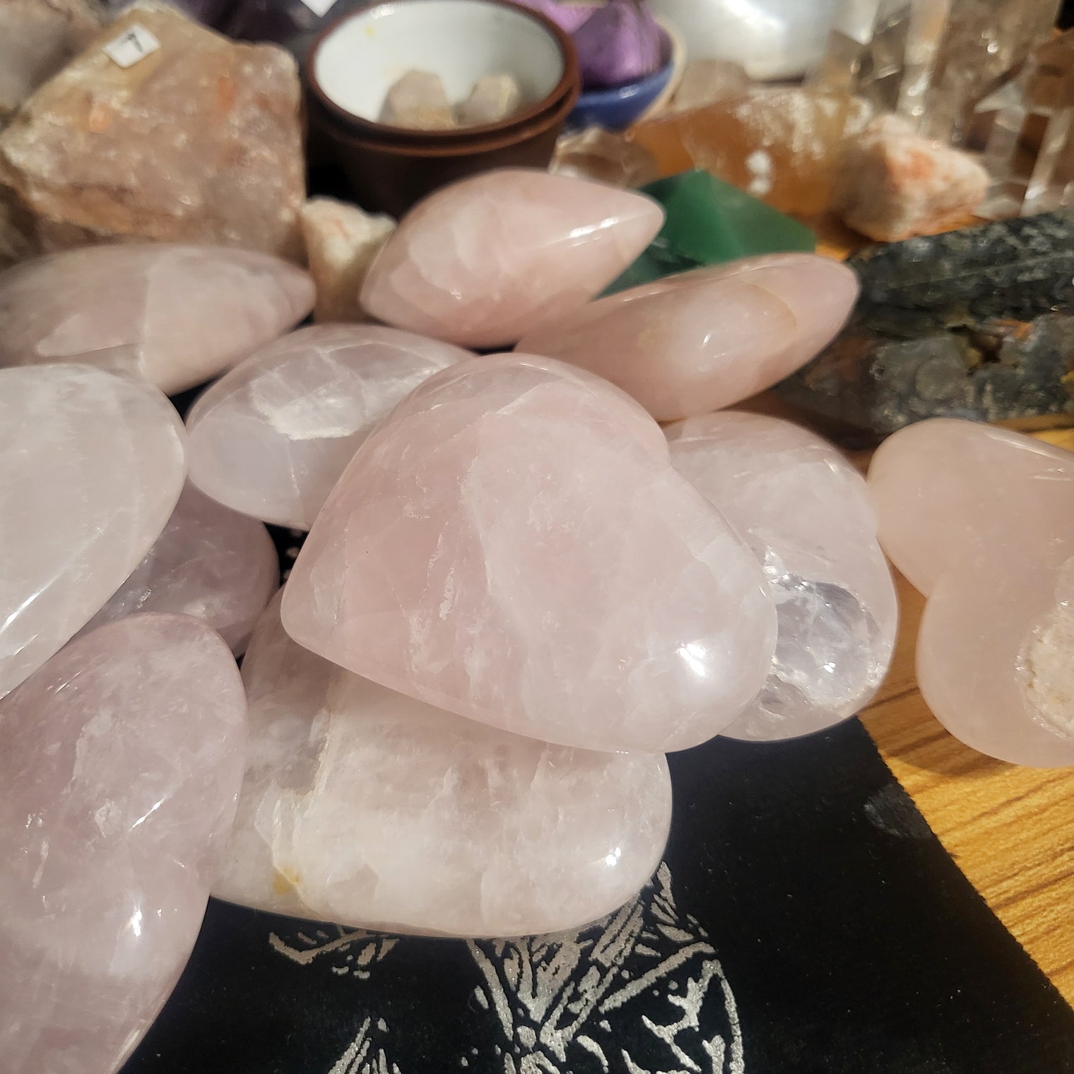 Imperfect Rose Quartz Hearts
