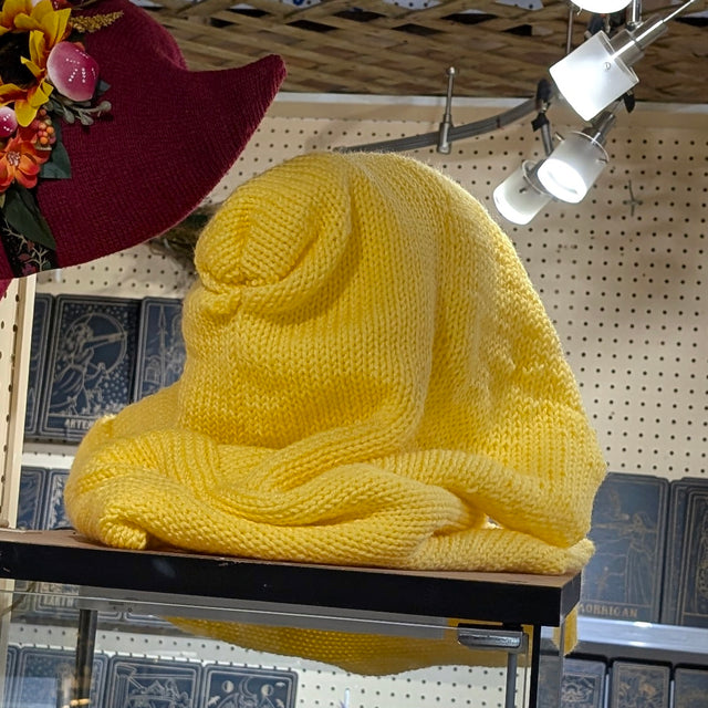 Oversized Yellow Knit Hood