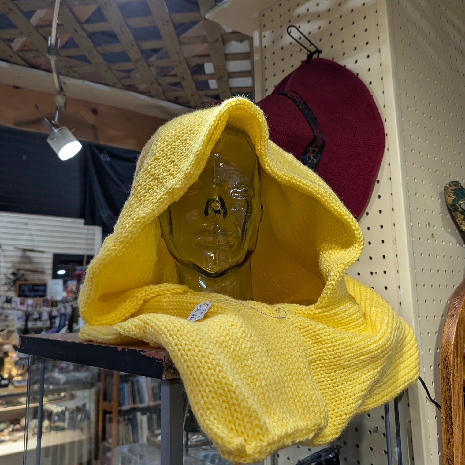 Oversized Yellow Knit Hood