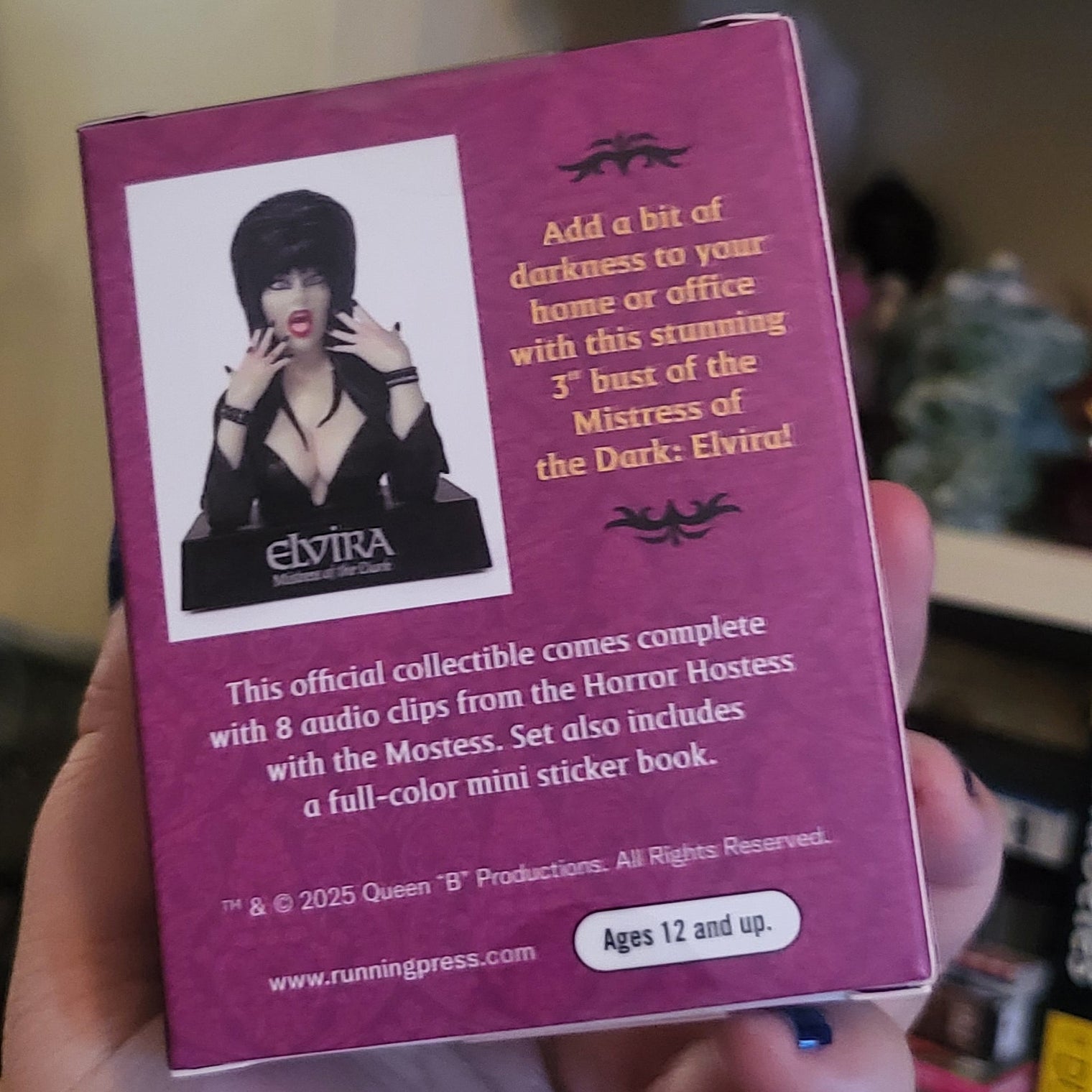 Elvira Mistress of the Dark Talking Bust