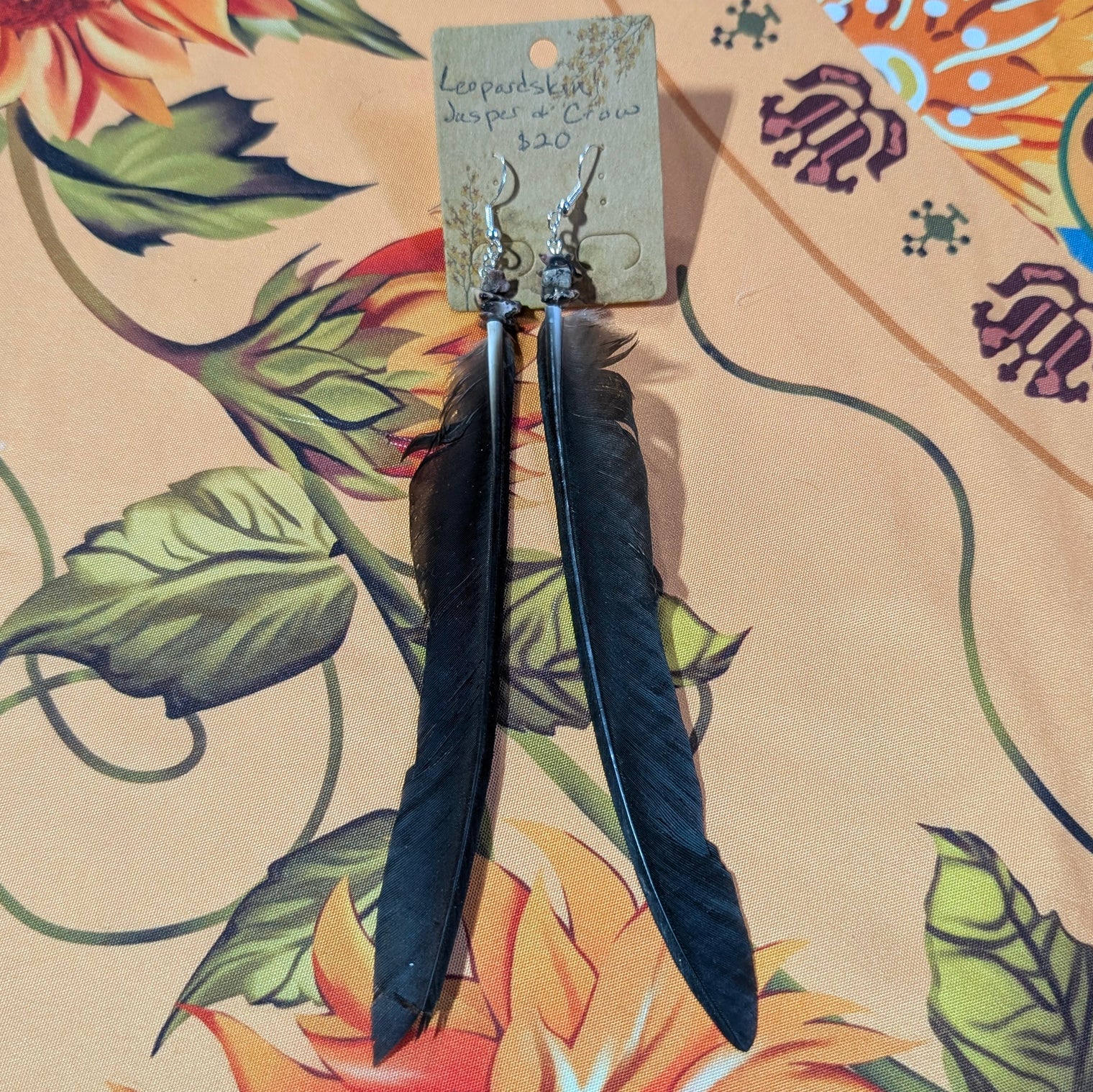 Feather & Crystal Earrings