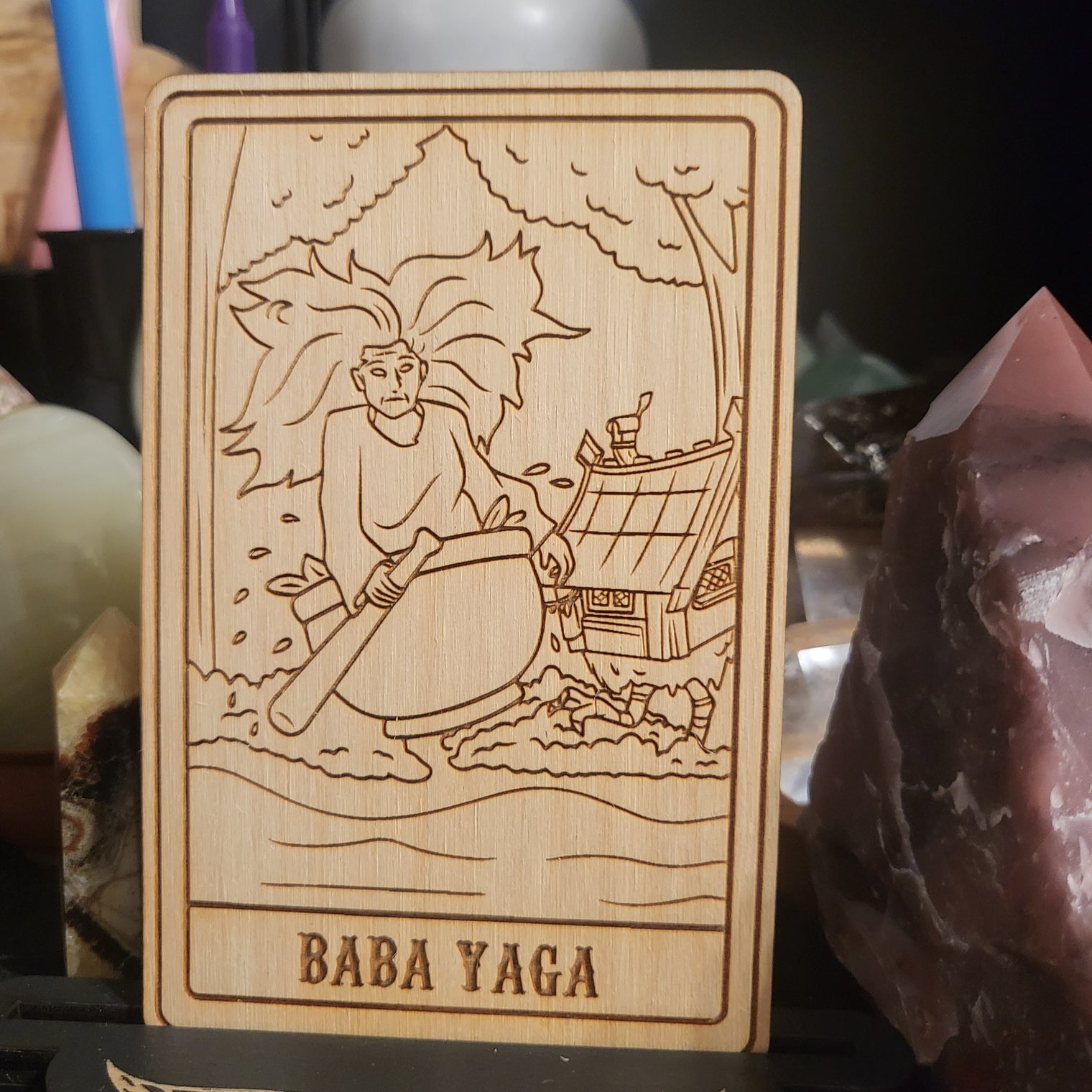 Wooden Deity Card