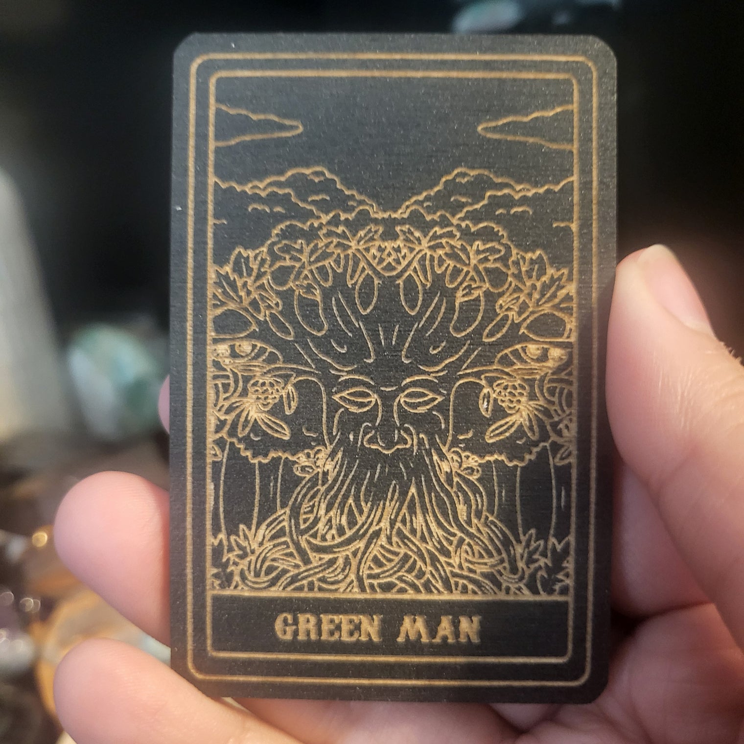 Wooden Deity Card Magnets
