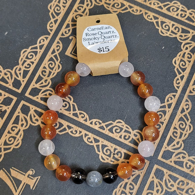 Bracelet with beads on a decorative book