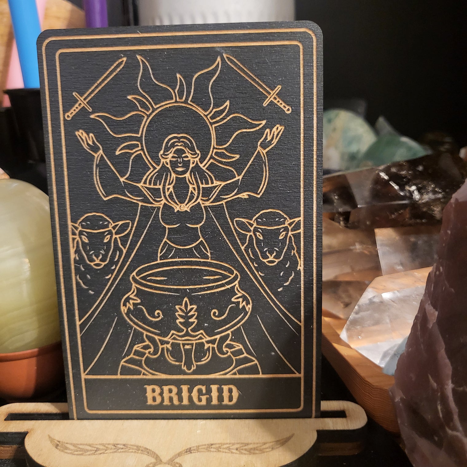 Wooden Deity Card