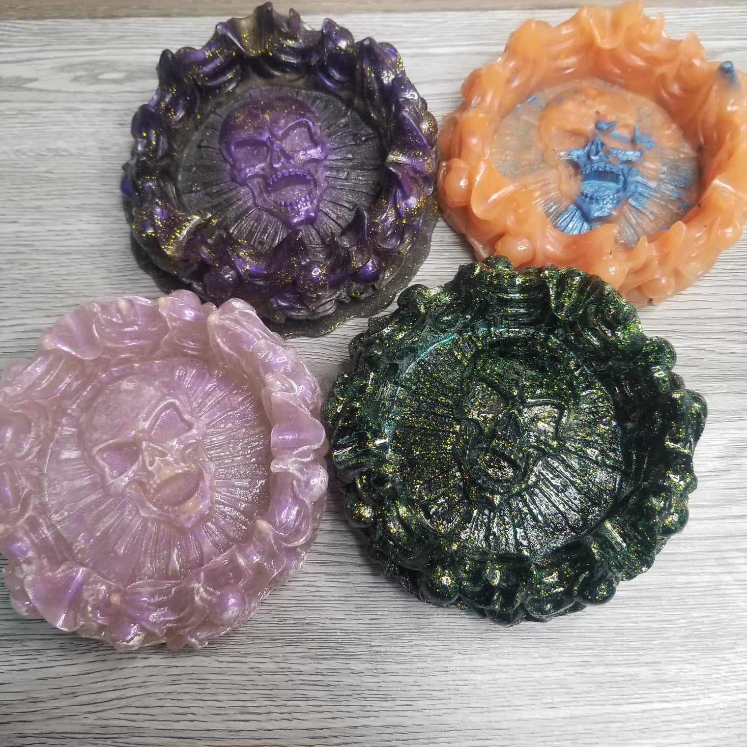 Resin Skull Incense Holder