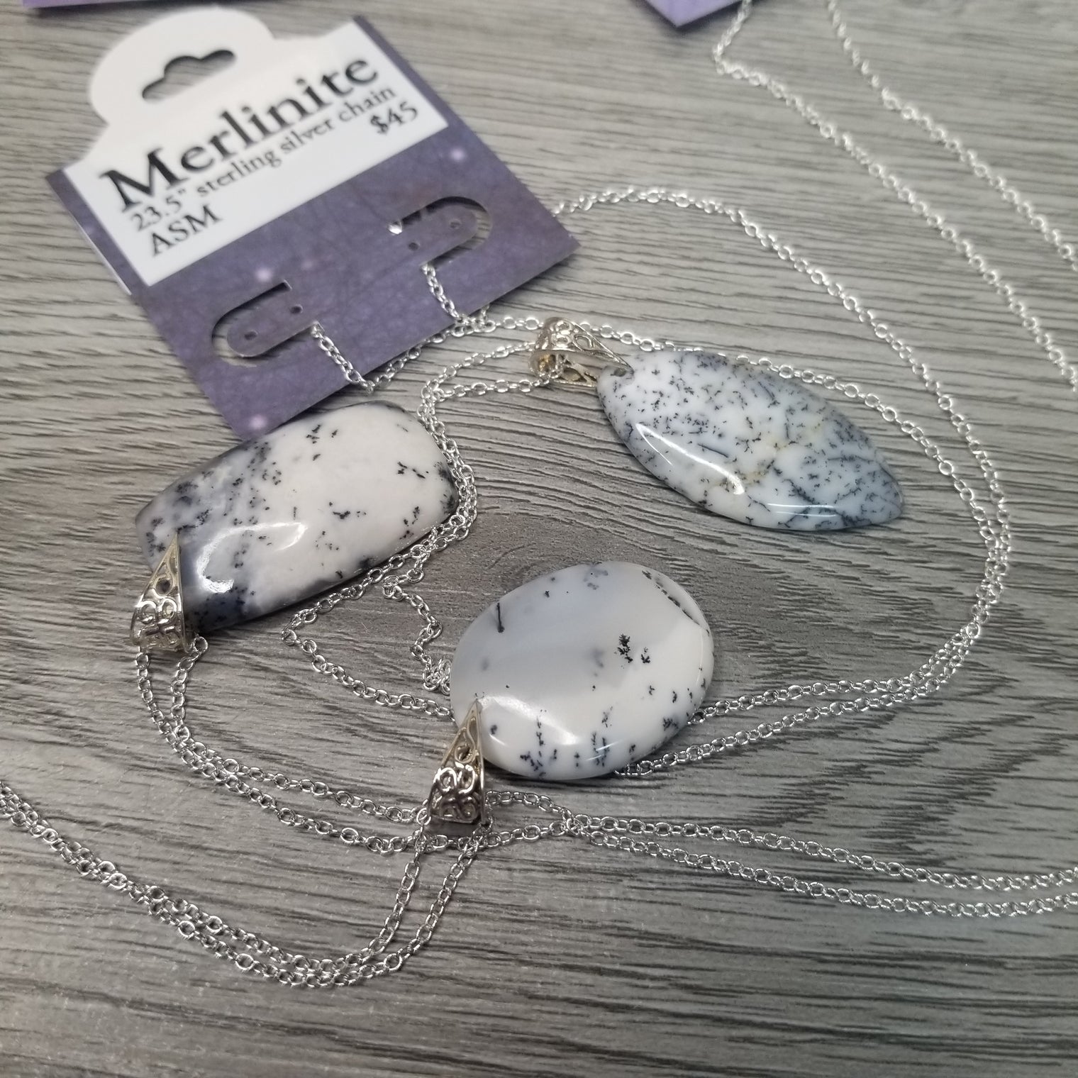 Merlinite pendant