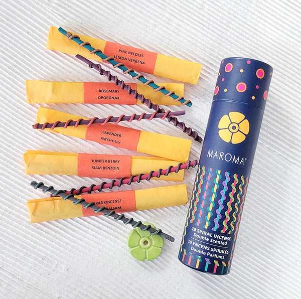 Spiral Incense Yellow Set