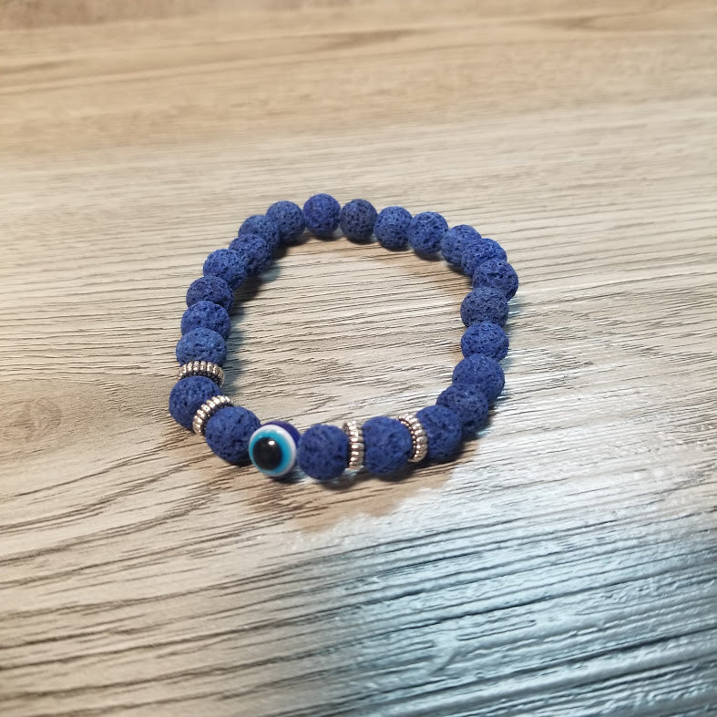 Evil Eye & Lava Stone bracelet