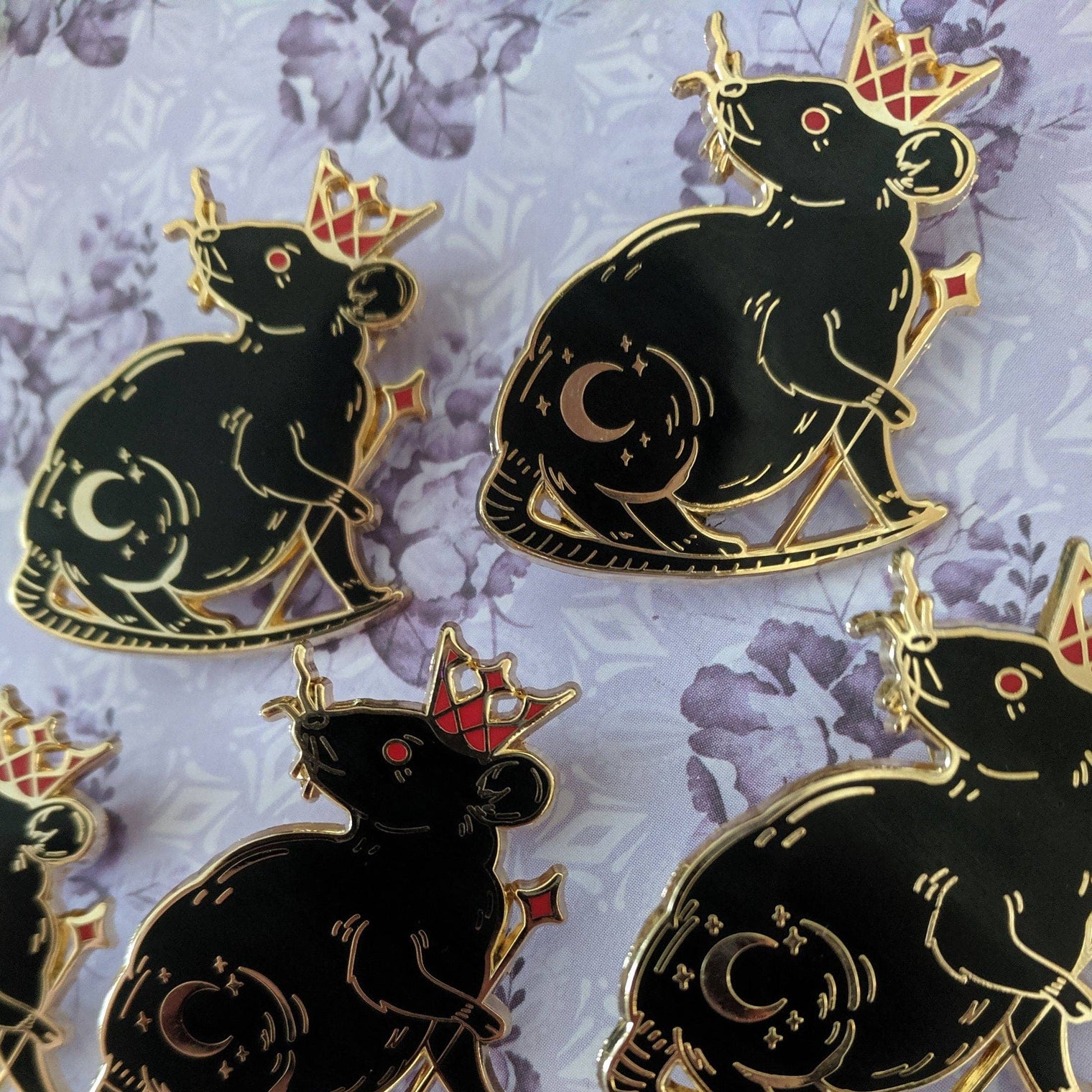Rat King Enamel Pin