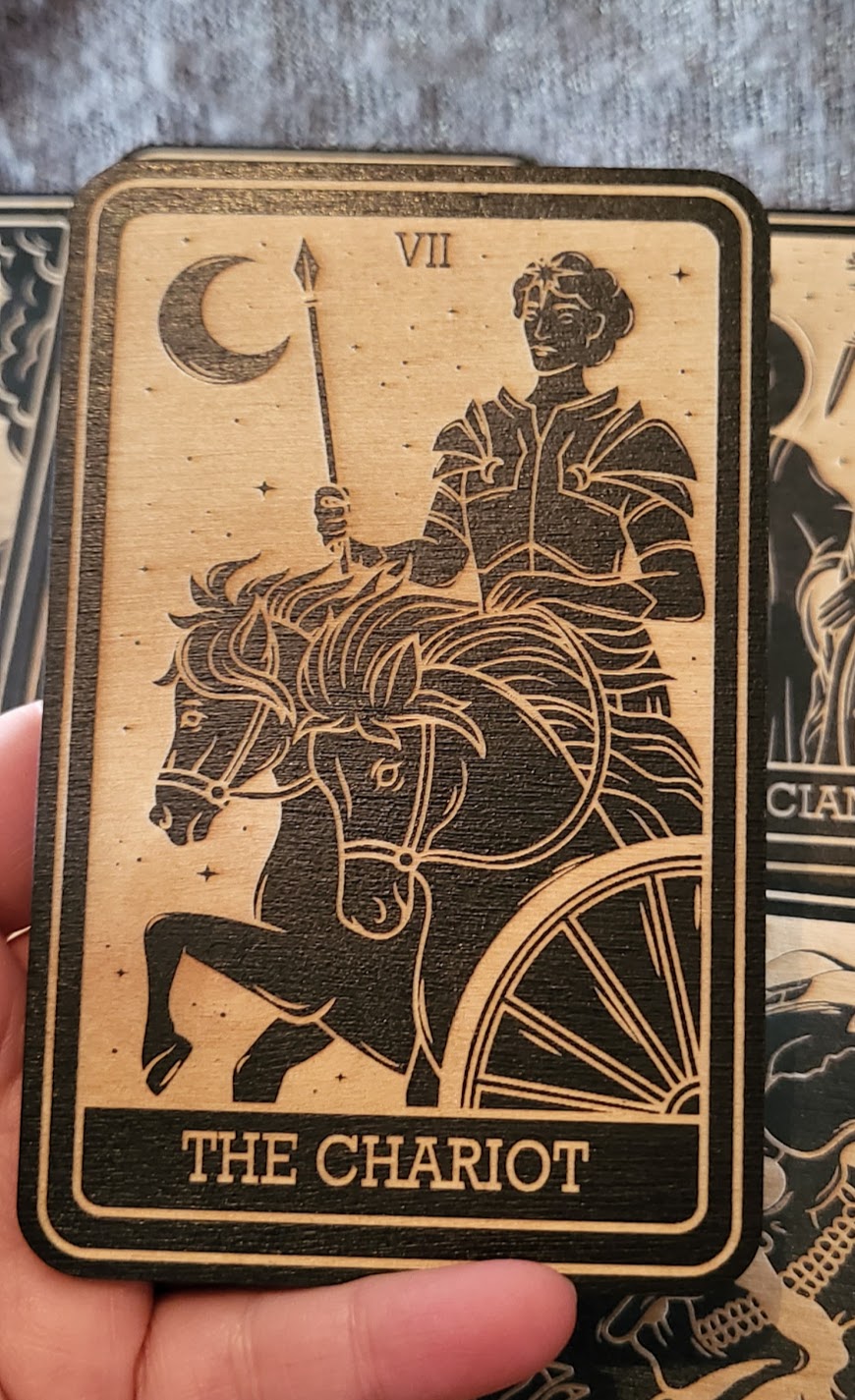 Wooden Major Arcana Tarot Card