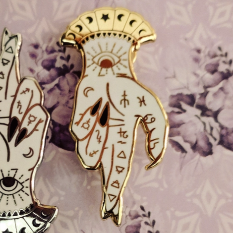 Palm Reader enamel pin