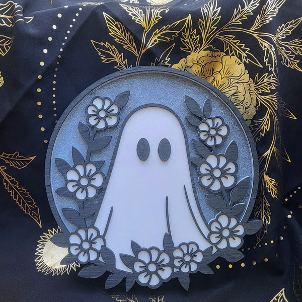 Floral Ghost Wall Hanging