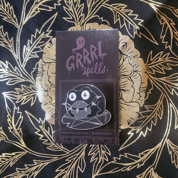Goth Frog Enamel Pin