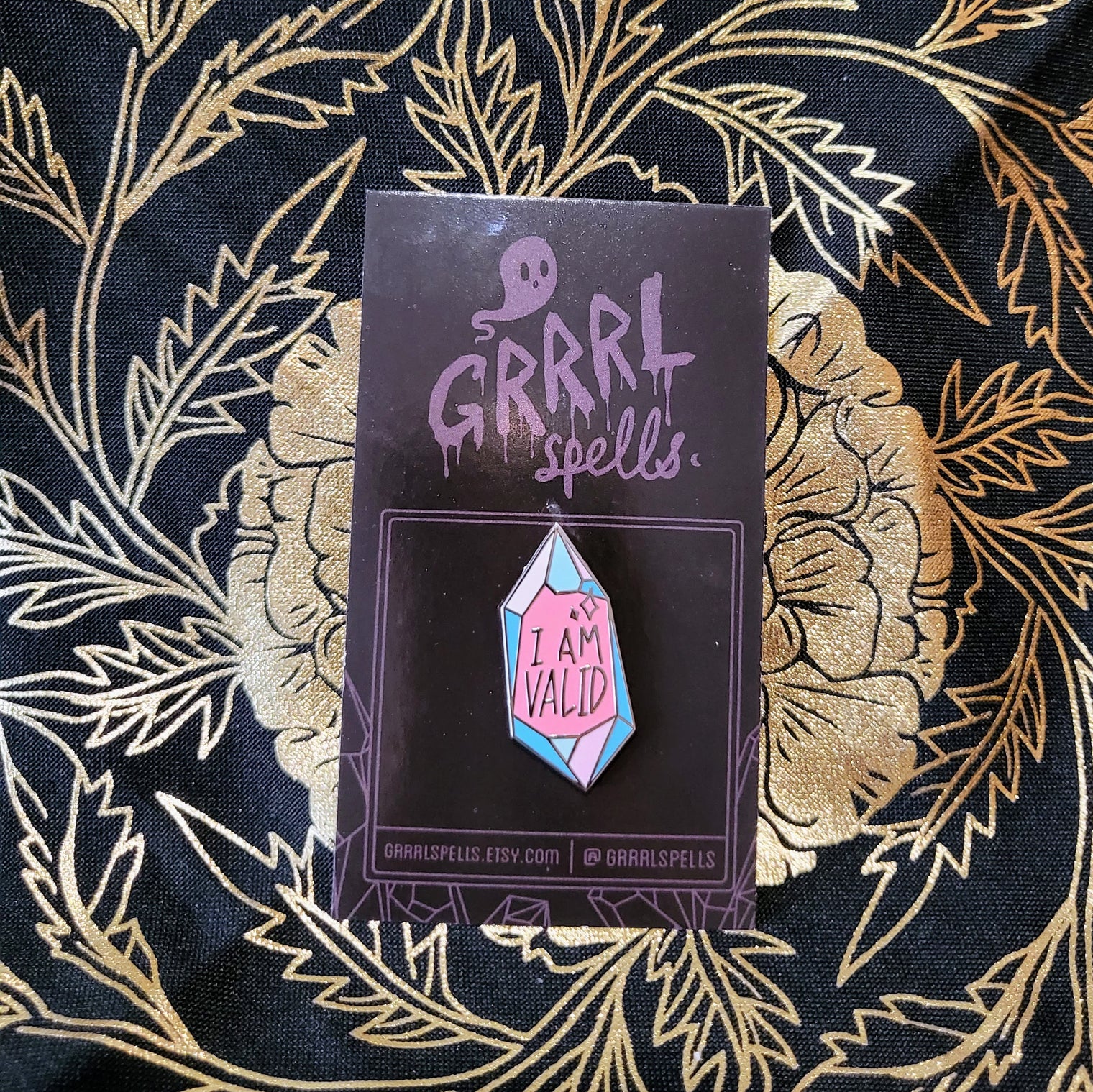 I am Valid Crystal Pin