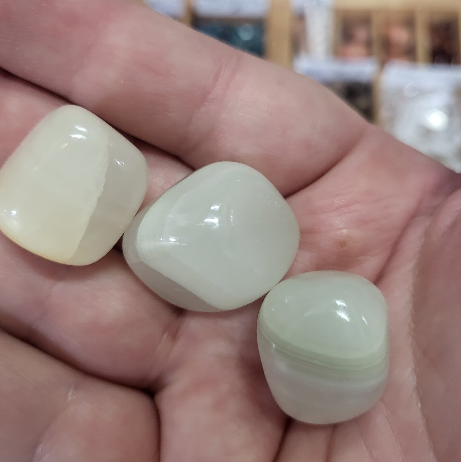 Grey Aragonite tumbles