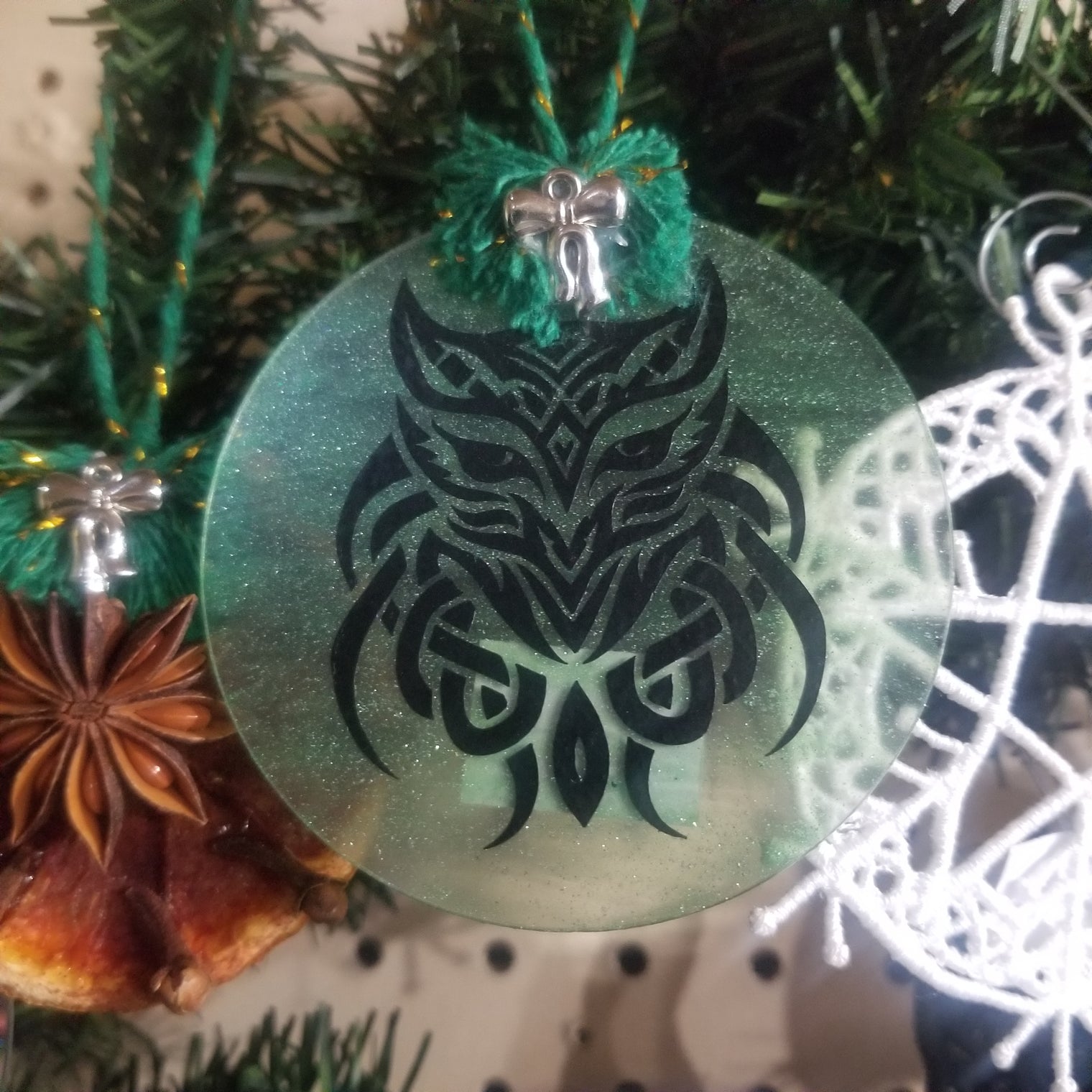 Vinyl Yule Ornaments