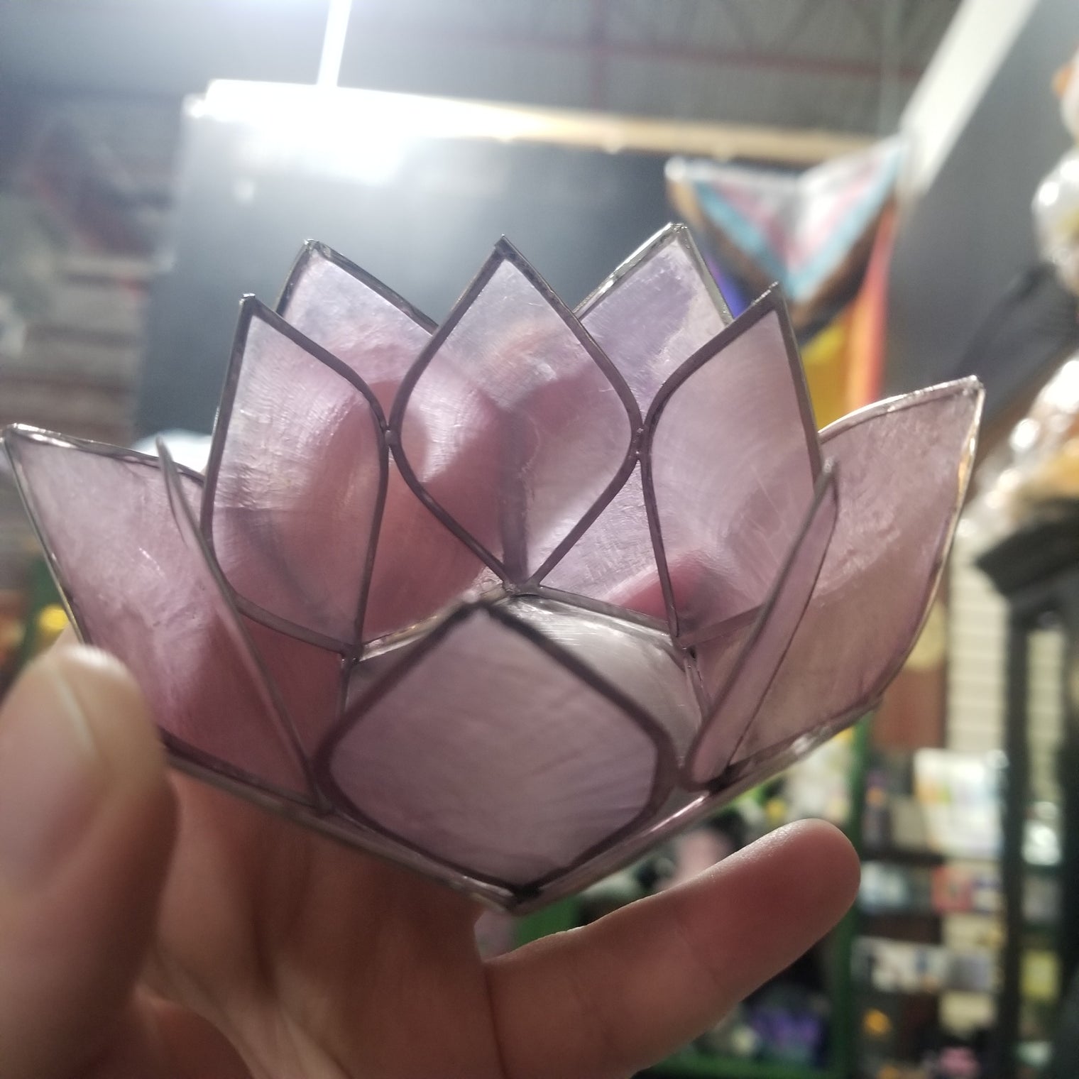 Capiz Lotus Tealight Holder