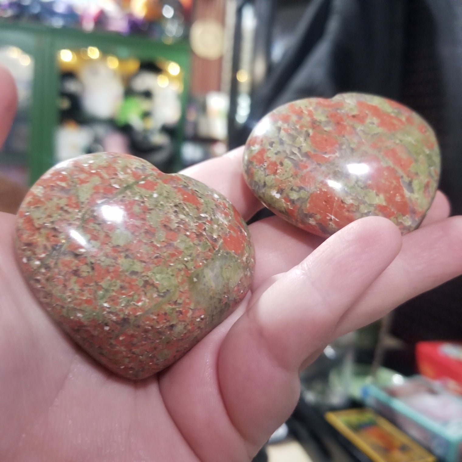 Unakite puffy hearts