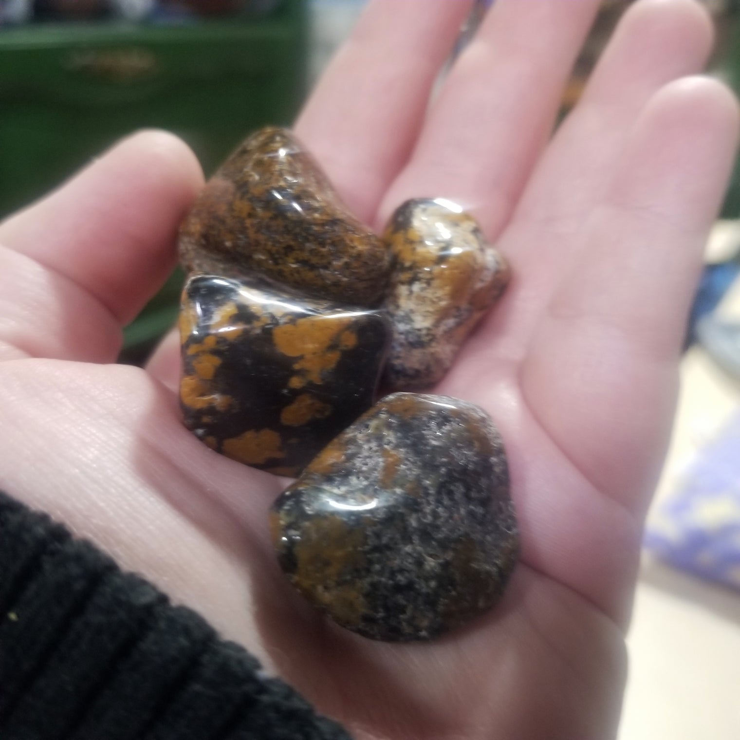Yellow Dots Jasper tumbles