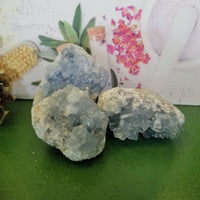 Celestite partial geode pieces