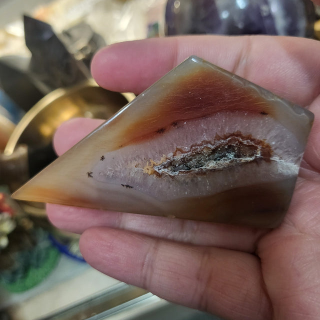 Carnelian Druzy Slice