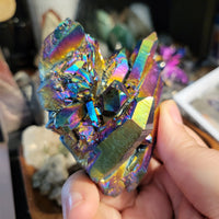 Titanium Aura Quartz Cluster