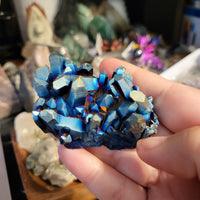 Titanium Aura Quartz Cluster