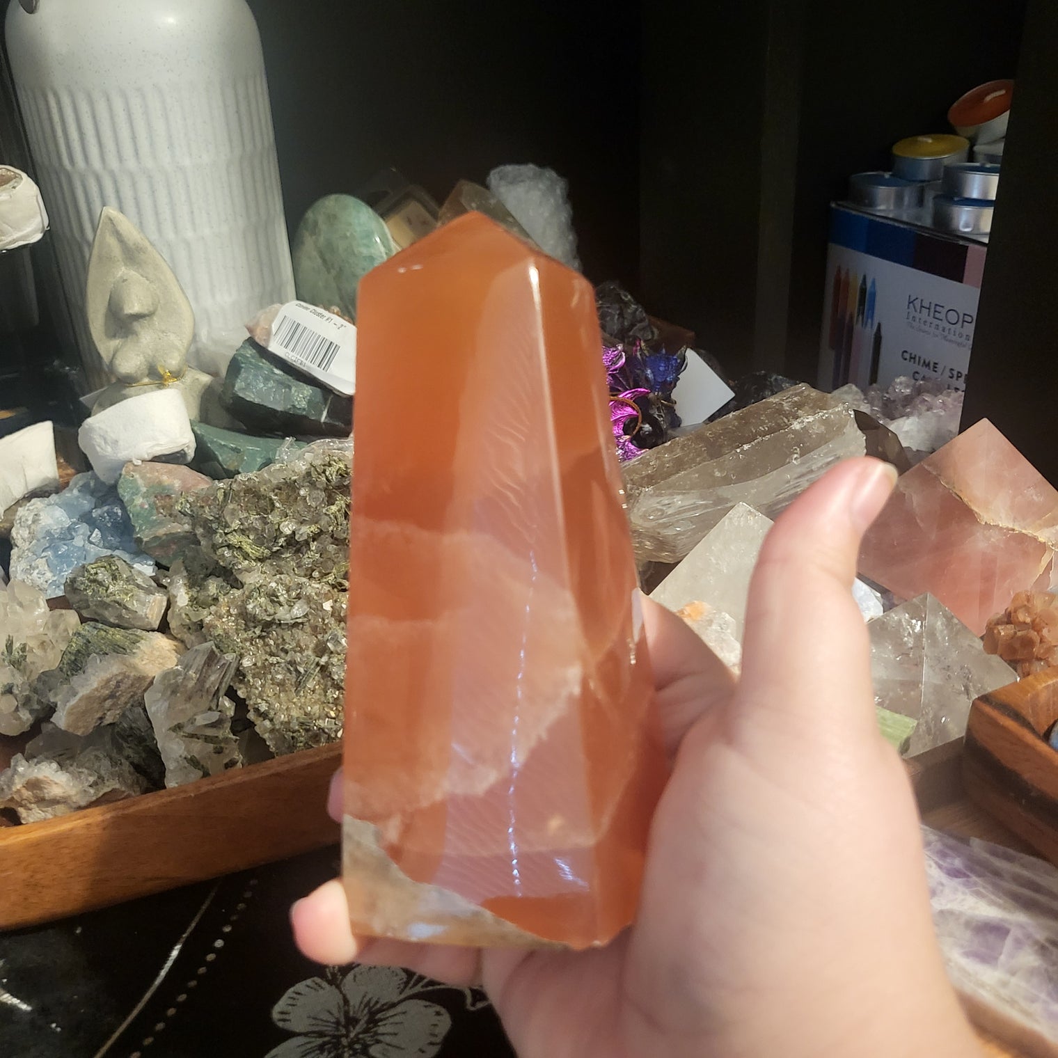 Honey Calcite Obelisk