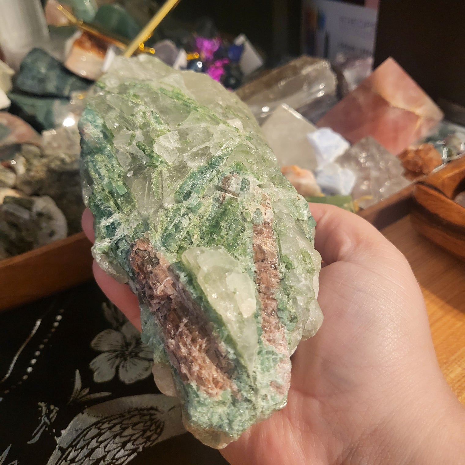 Watermelon Tourmaline in Quartz - Large piece