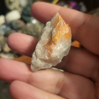 Orange Calcite with Gold Ore