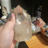 Standing Lemurian Phantom Quartz Point