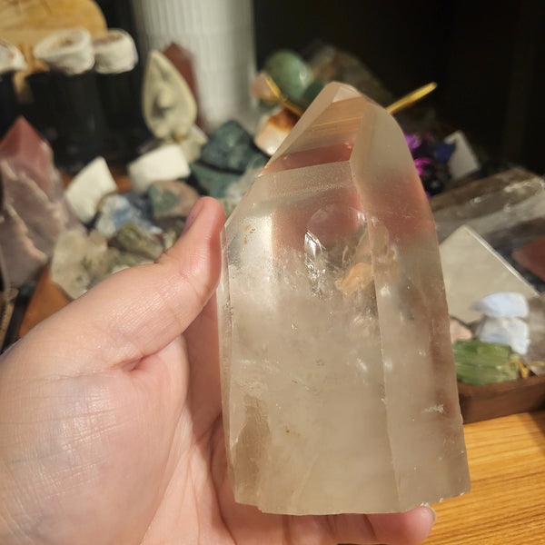 Standing Lemurian Phantom Quartz Point