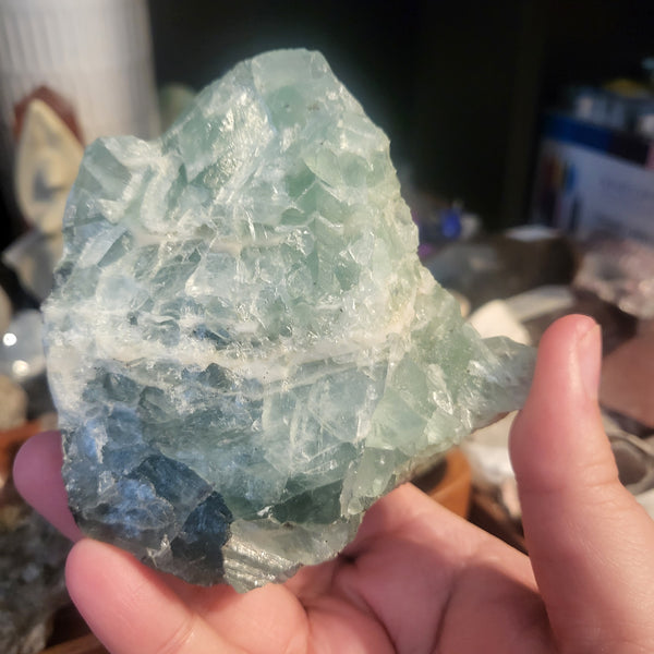 Green Raw Fluorite Chunk