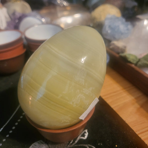 Green Calcite Egg