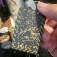 Wooden Deity Card Keychain