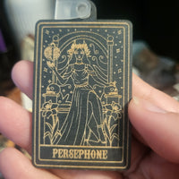 Wooden Deity Card Keychain