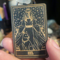 Wooden Deity Card Keychain