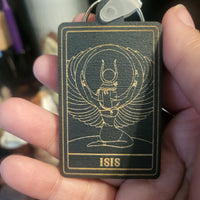 Wooden Deity Card Keychain