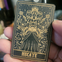 Wooden Deity Card Keychain
