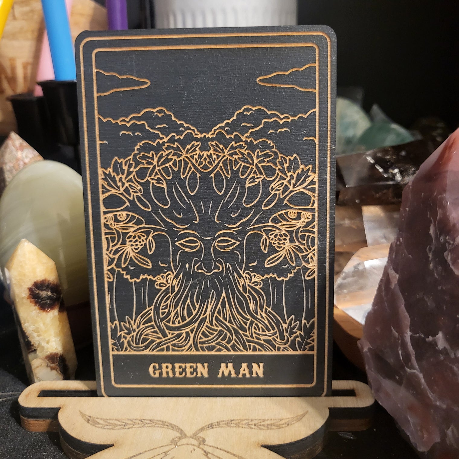 Wooden Deity Card