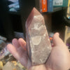 Guava Quartz Polished Point Cut Base